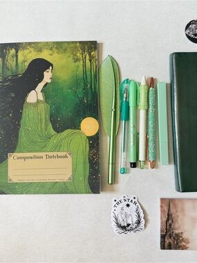 Green Witch Composition Notebook & Journal Set